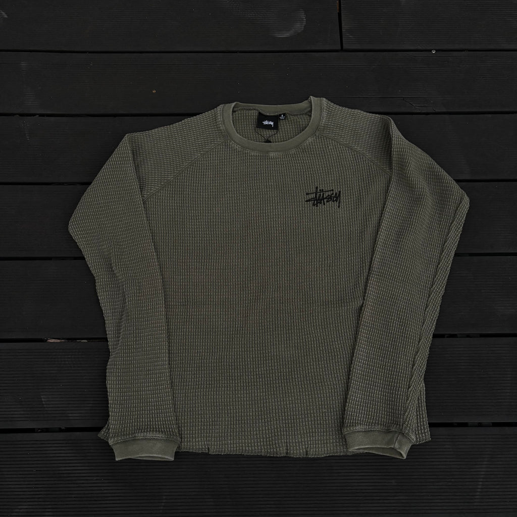 Stussy Waffle-Knit Long-Sleeve