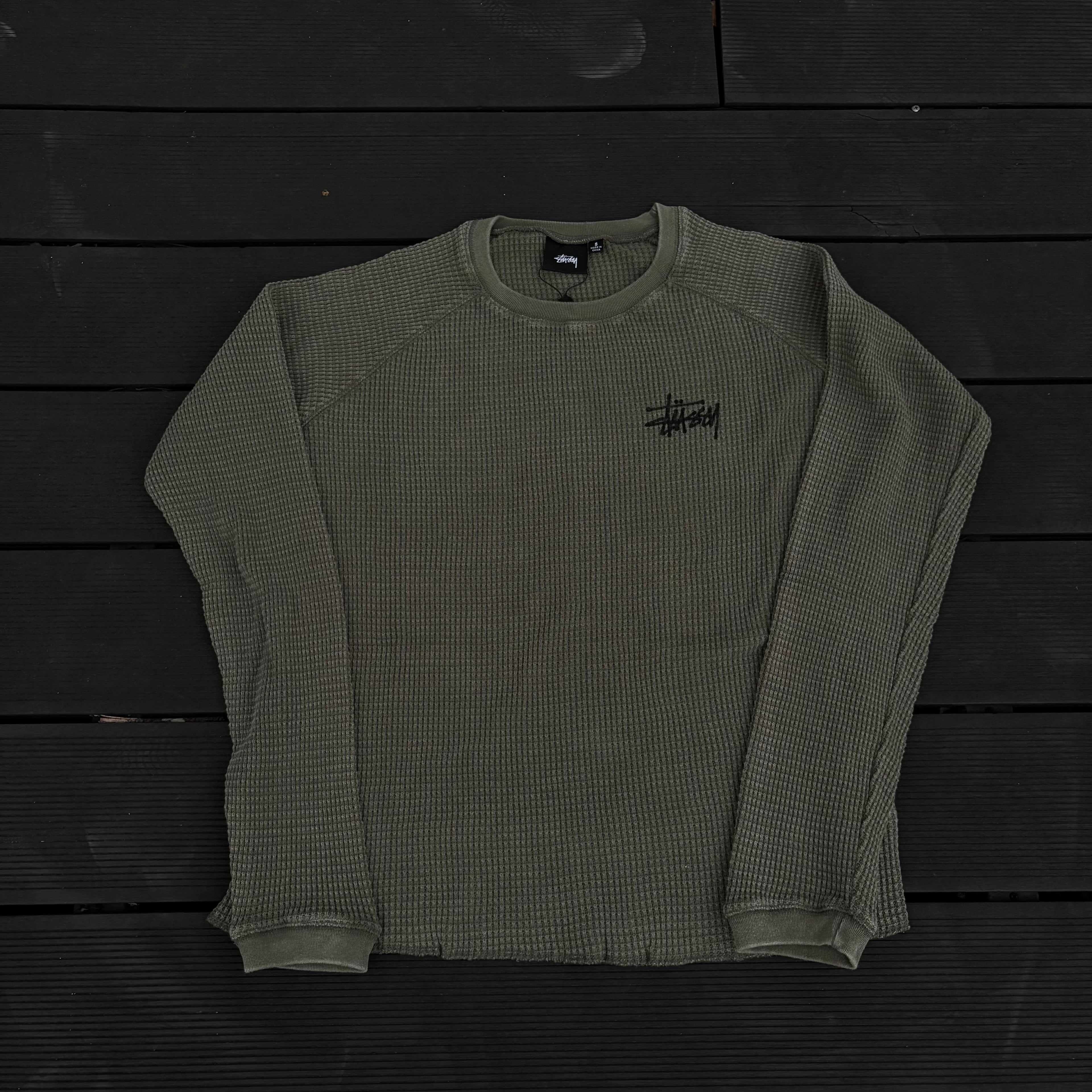Stussy Waffle-Knit Long-Sleeve