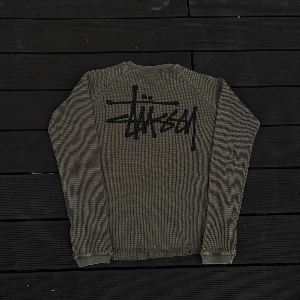 Stussy Waffle-Knit Long-Sleeve