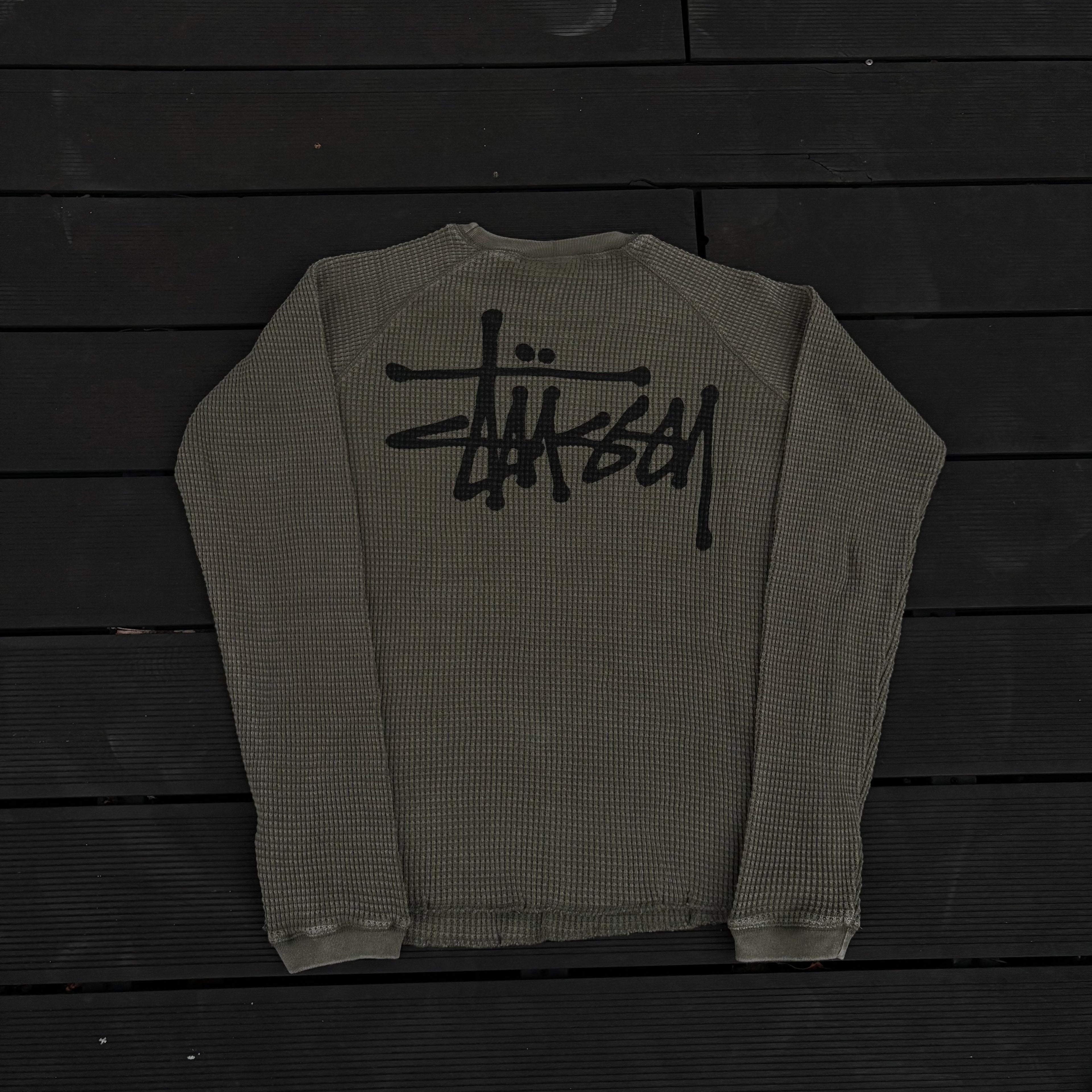 Stussy Waffle-Knit Long-Sleeve
